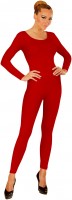 Long-sleeved bodysuit for women red