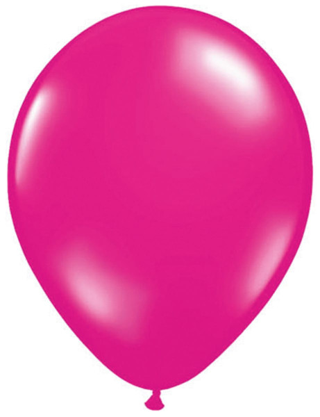 10 globos de látex rosa magenta 30cm