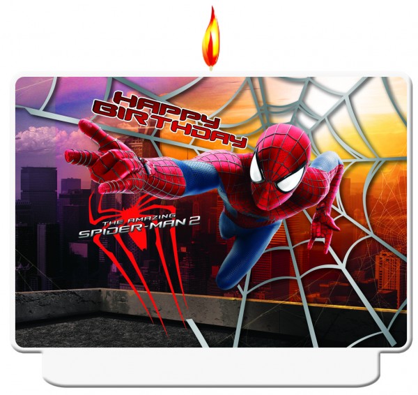 Spiderman Webmaster Tortenkerze 7 x 9cm