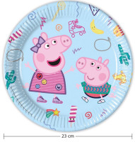 8 st Peppa Pig Playday papperstallrikar 23cm