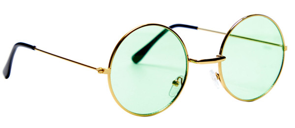 Zielone hipisowskie okulary Lennona