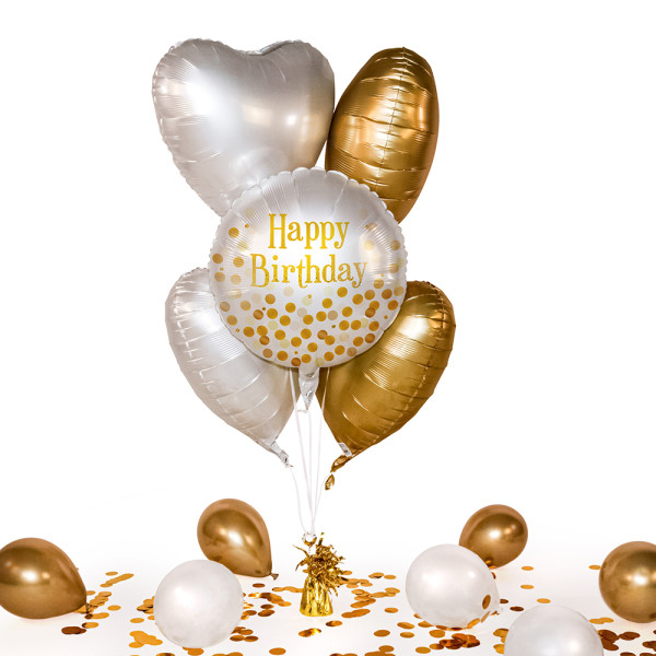 Heliumballon in der Box Golden Birthday Party