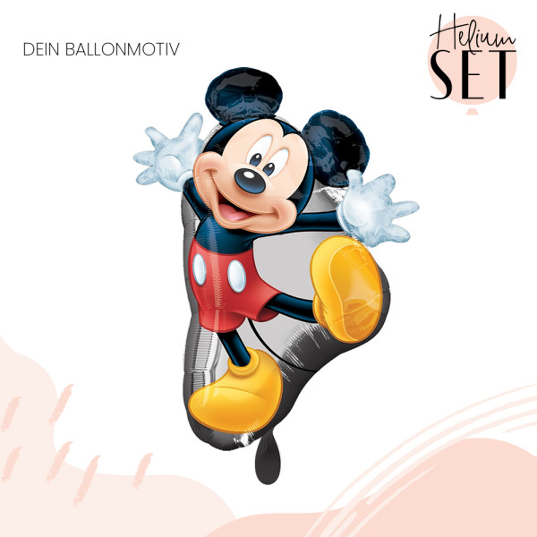 Mickey Ballonbouquet-Set mit Heliumbehälter 2