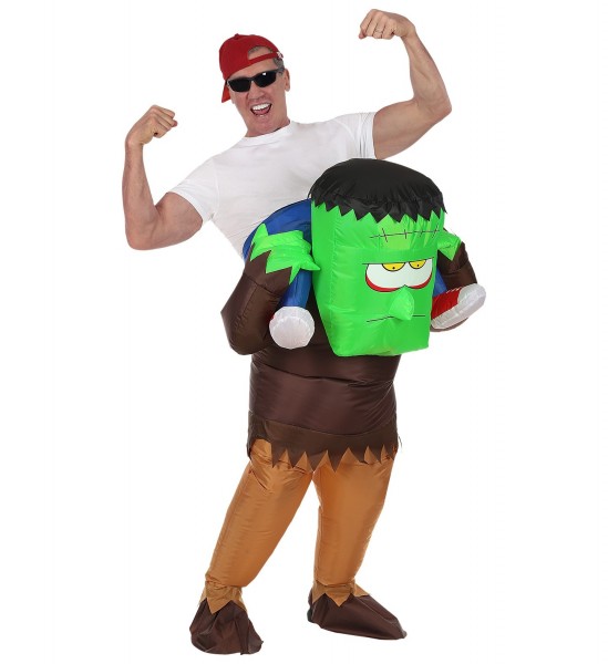 Inflatable monster piggyback costume