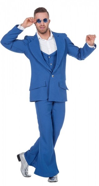 70s party suit blue