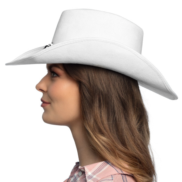 Western Hut für Erwachsene weiß 3