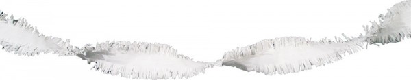 Ghirlanda sfrangiata bianca 6m