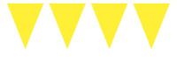 Cadena de banderín amarillo grande 10m