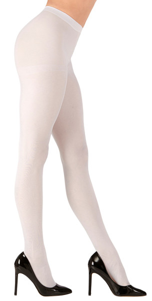Opaque tights Mara white XL