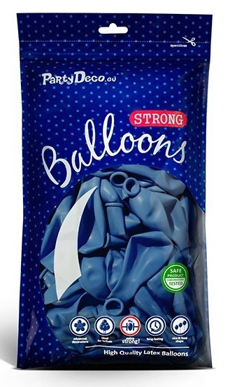 50 party star balloons royal blue 23cm 2