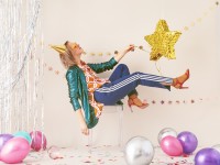 Vorschau: Goldene Sternen Zieh-Piñata