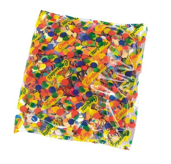 Farverig konfetti taske 50g