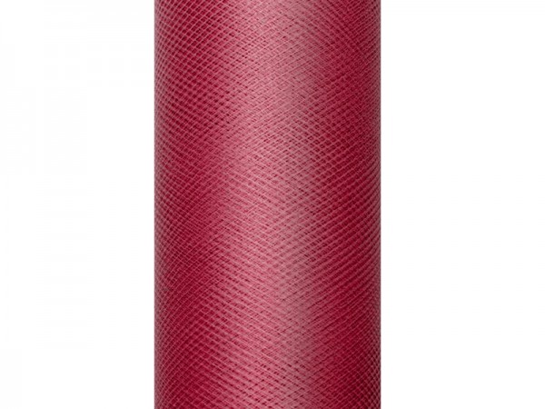 Tiulowa tkanina Luna wino czerwone 9m x 30cm