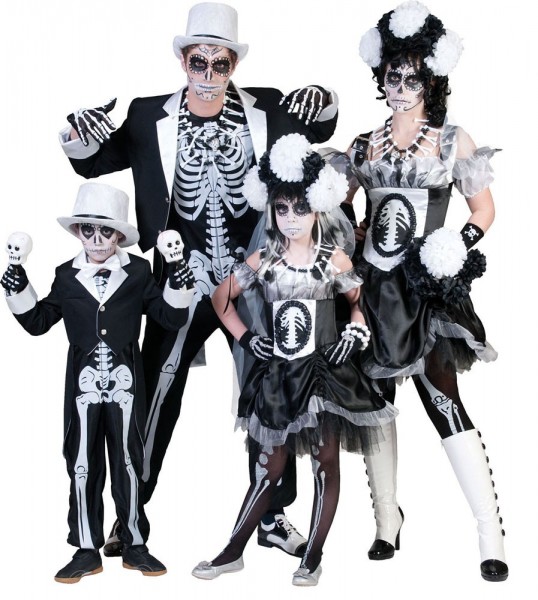 Thriller skelet damer kostume 3