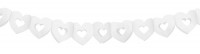 Vista previa: Guirnalda de corazones de papel blanco 3m
