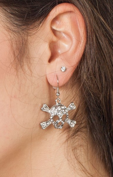 Skull glitter earrings