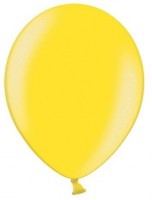 Preview: 10 party star metallic balloons lemon yellow 27cm