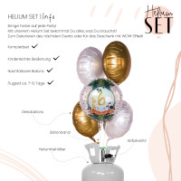 Vorschau: Jungle Friends Sechs Ballonbouquet-Set mit Heliumbehälter