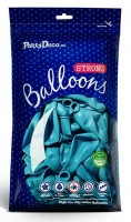 Preview: 50 party star balloons caribbean blue 23cm
