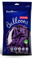 10 feestster metallic ballonnen paars 27cm