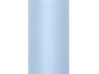 Tkanina tiulowa Luna pastelowy niebieski 9m x 30cm