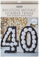 Preview: Balloon stand black and white number 40