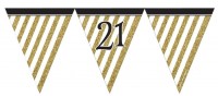 Cadena de banderín mágico del 21 cumpleaños 3,7 m