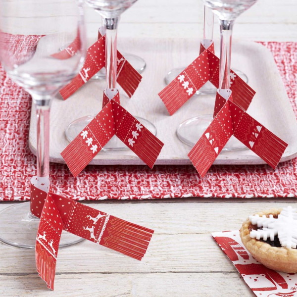 6 Nordic Christmas glass markers