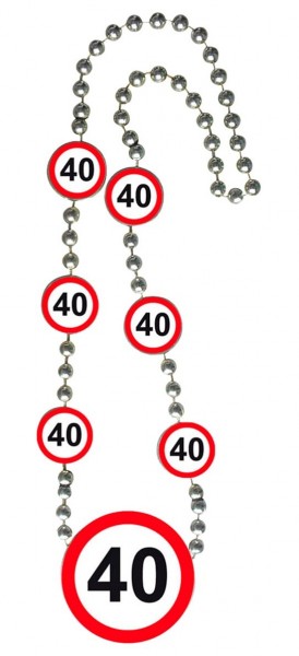 Road sign 40 necklace