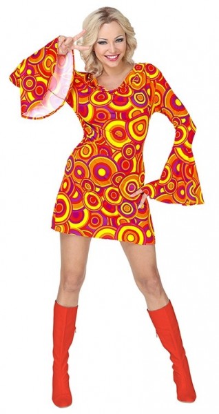 Disco Fever ladies costume Casey orange