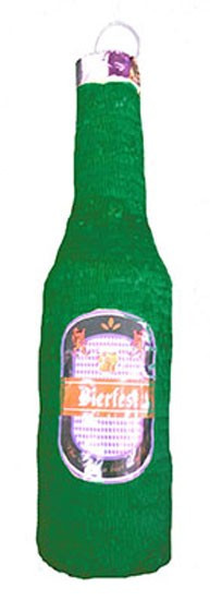 Grønne ølflasker med pinata