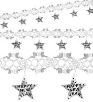 Preview: New Year's Eve Garland Silver 3m