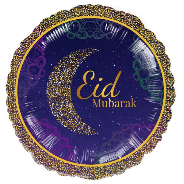 Eid Mubarak Foil Balloon Crescent Moon Design 46 cm