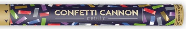 Canon à confettis métalliques colorés 60cm