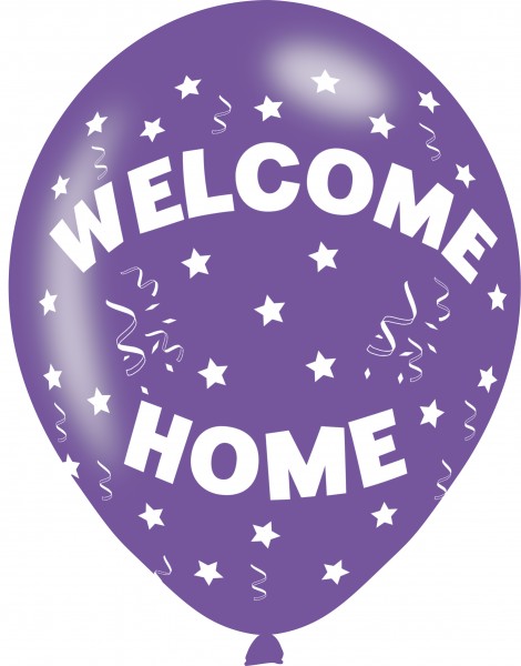 Set de 6 globos de colores Welcome Home 3