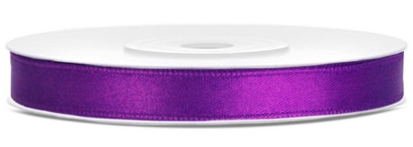 25m satin ribbon purple 6mm wide