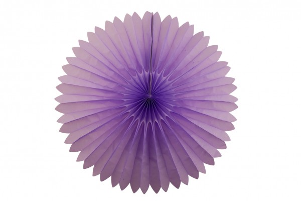 Éventail décoratif Points fun violet pack de 2 40 cm 2