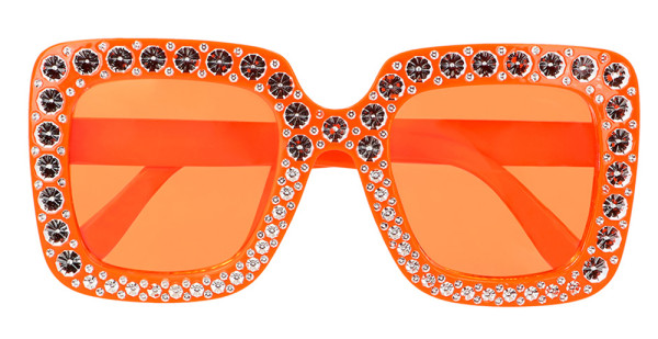 Partybrille Bling Bling orange