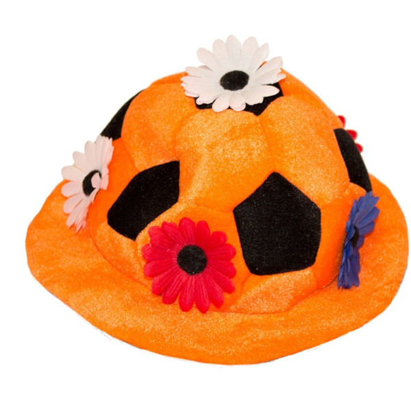 Holland Fußball Hut mit Blumen