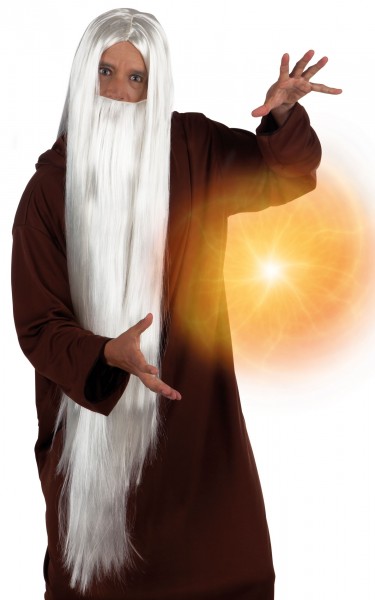 Wizard wig with maxi-long beard