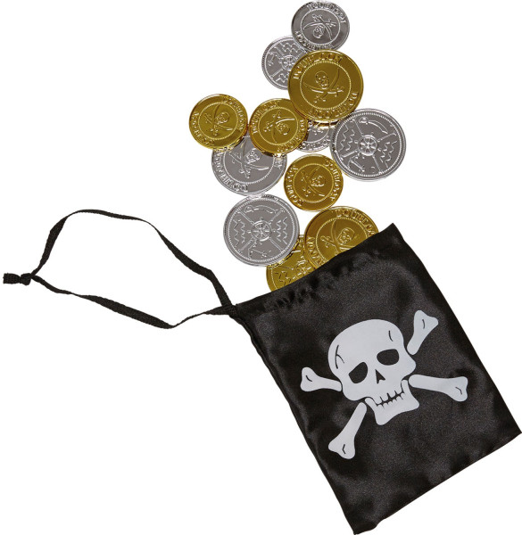 Goldmünzen Piratenbeutel