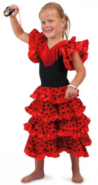 Flamenco dancer child costume