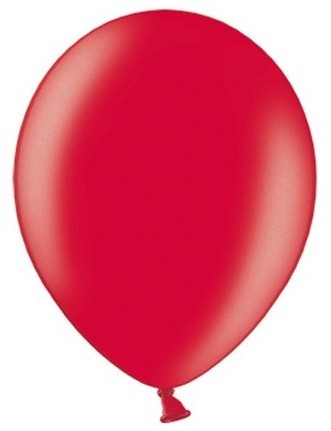 10 Partystar metallic Ballons rot 23cm
