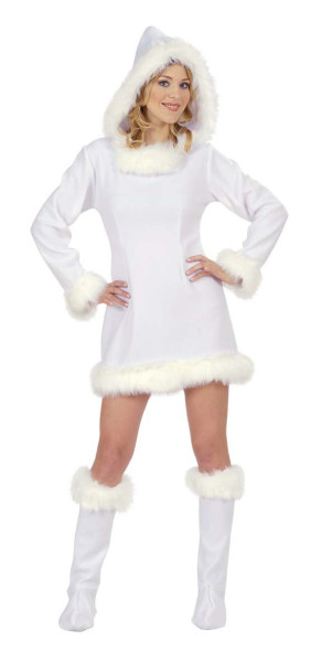 Schneeweißes Eskimo Damen Kostüm