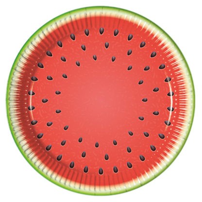 8 Melonen Paradies Pappteller 23cm