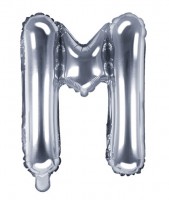 Balon foliowy M srebrny 35cm