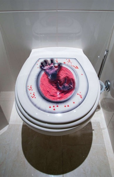 Grauen der Kanalisation WC Sticker