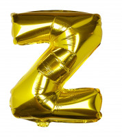 Vorschau: Goldener Z Buchstaben Folienballon 40cm