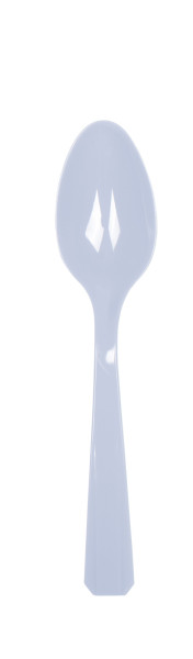 20 plastic spoons pastel blue
