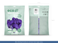 100 eco pastell balloner lilla 30 cm